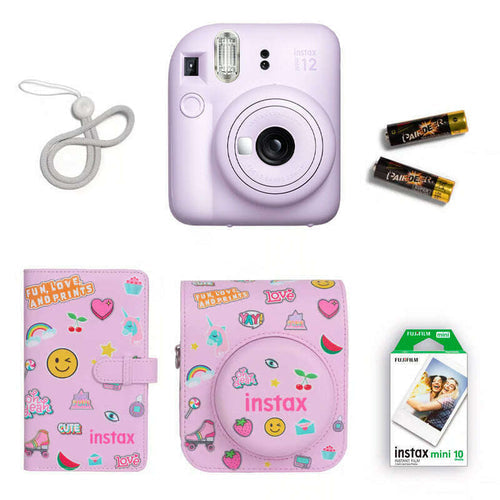 Fujifilm Instax Mini 12 Gift Box Camera Film Protective Case Album Bundle