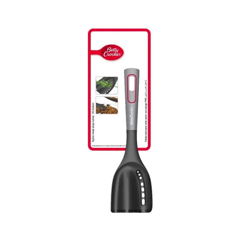 Betty Crocker Meat Chop Turner – Nylon, Black/Grey – view 2