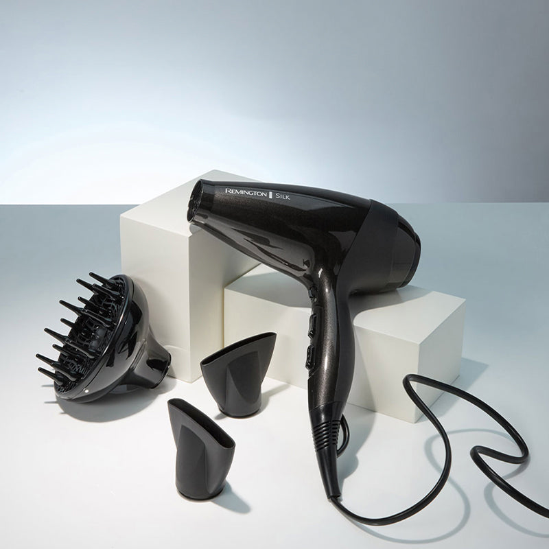 Remington Silk AC Hair Dryer AC9095 – 2400W, 3 Attachments