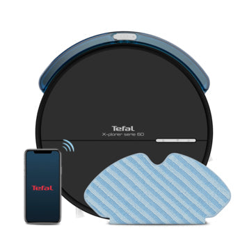 Tefal, 4 In 1 Robot Vacuum Cleaner Explorer Serie 60, 6H Autonomy, Connect, Mop