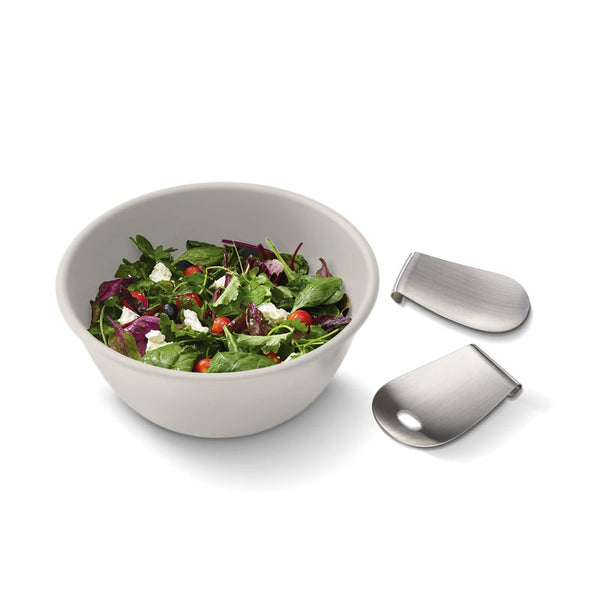 Joseph Joseph Uno™ Salad Bowl & Stainless-Steel Servers Set - Stone - 20155