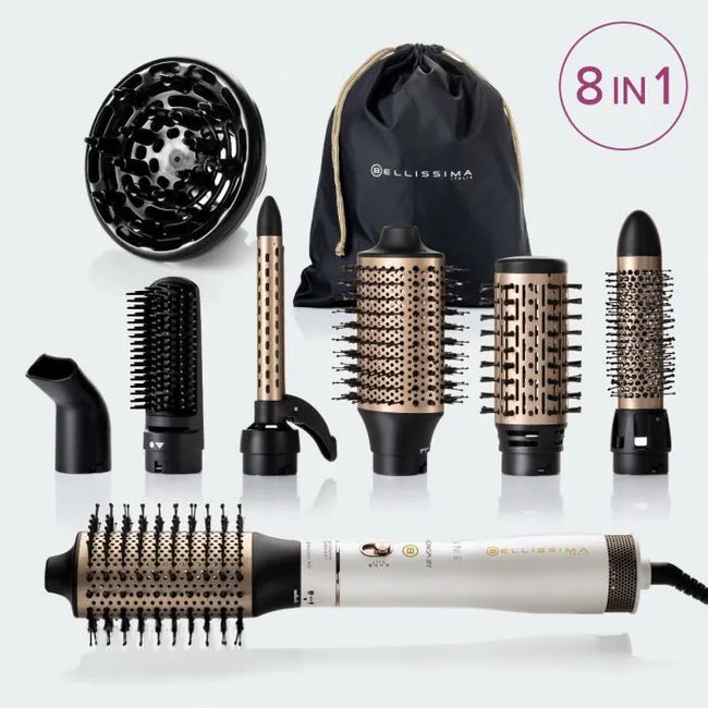 Bellissima 11847 Air Wonder Hot Styler, 8 In 1, Ceramic & Keratin