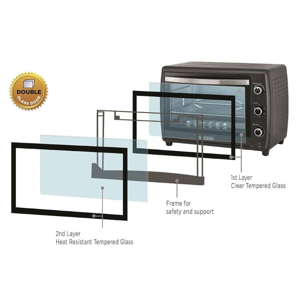 Black+Decker Electric Oven TRO70RDG-B5 70L 2200W Convection Black – view 2