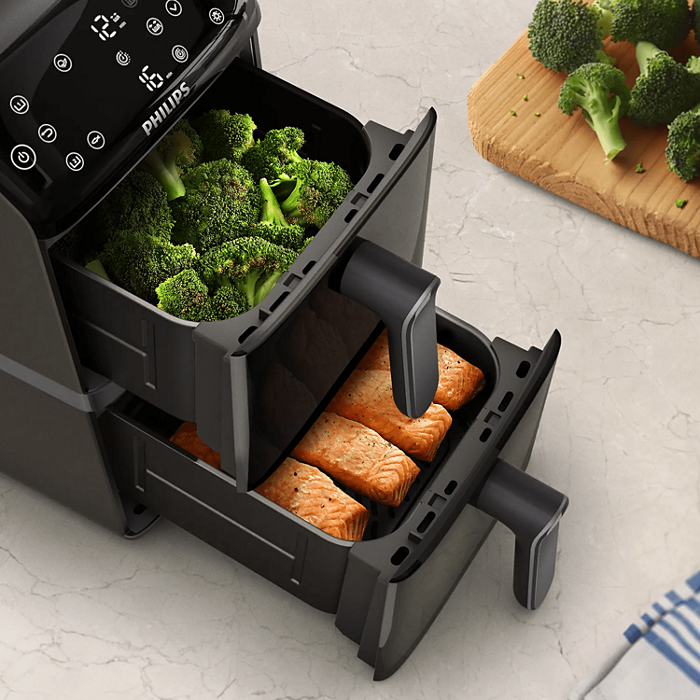 Philips Airfryer NA460/00 2750W 10L Stacked Dual Basket RapidAir Oven