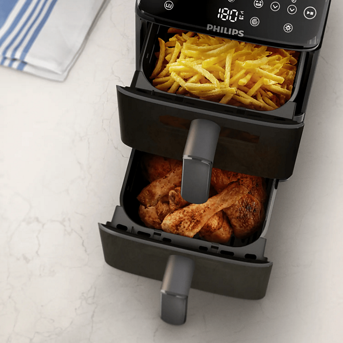 Philips Airfryer NA460/00 2750W 10L Stacked Dual Basket RapidAir Oven