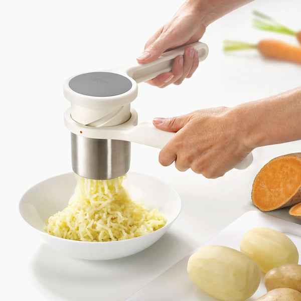 Joseph Joseph Helix Potato Ricer 20100 Twist-Action Easy-Squeeze Masher White
