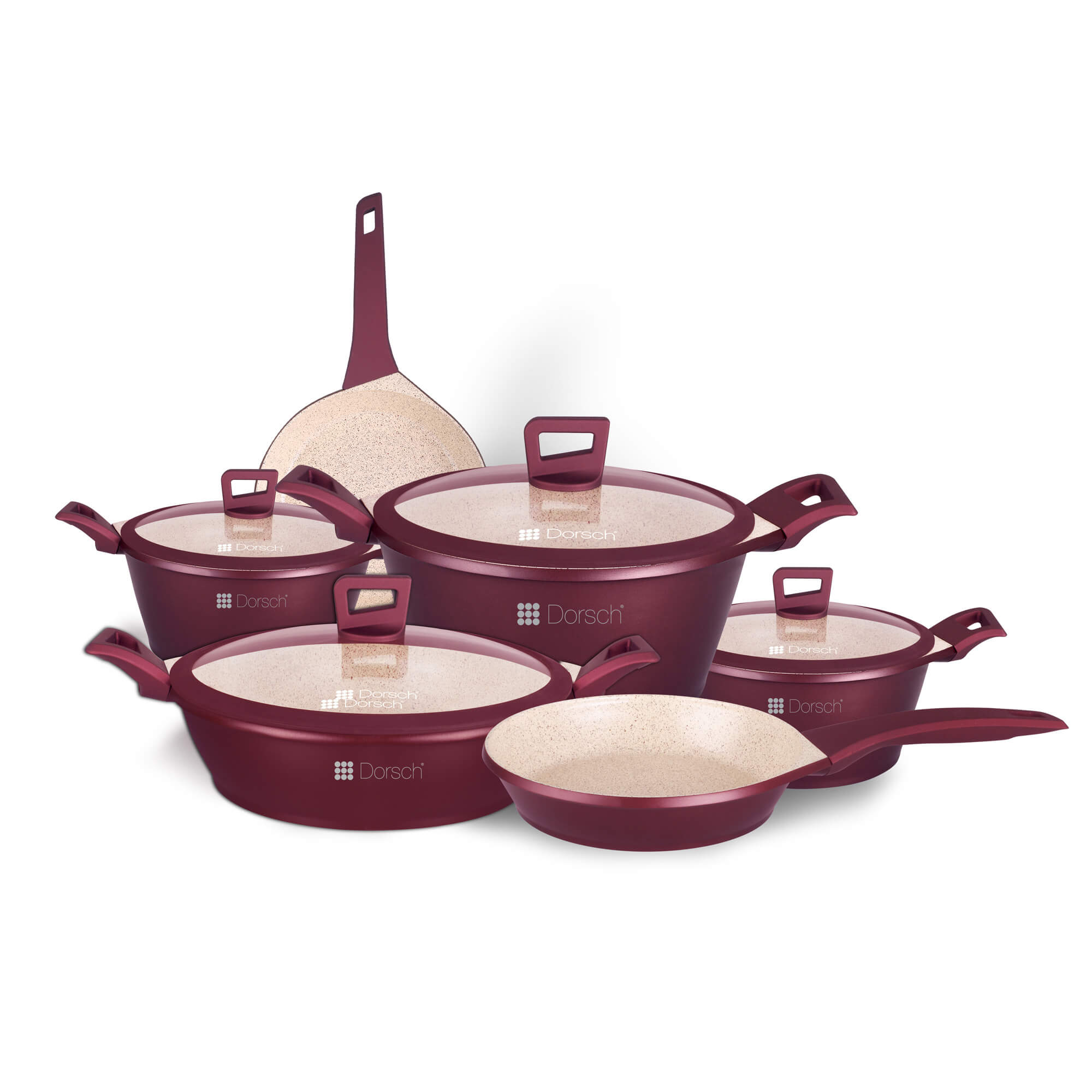 Dorsch Ceramic Premium Cookware Set – 6 Pcs