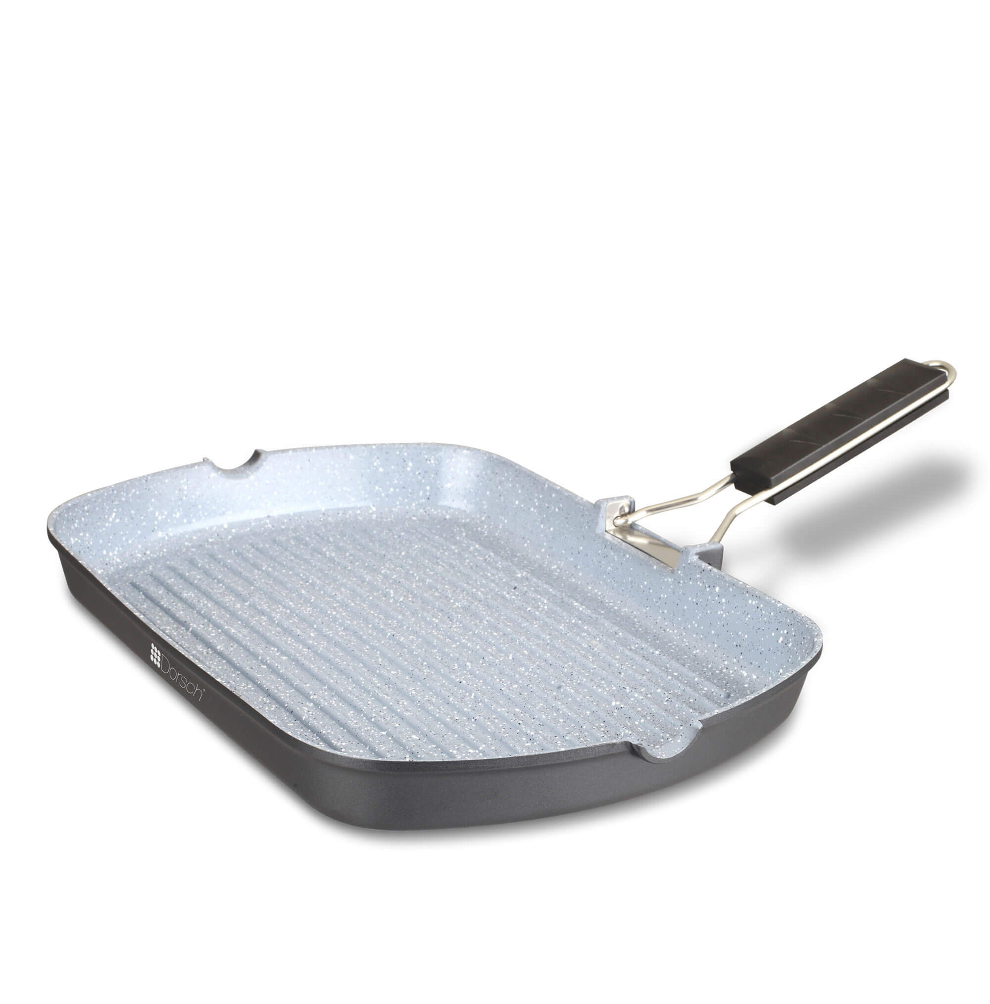 Dorsch Non-Stick Grill Pan With Foldable Handle – 34 Cm